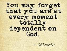 Totally dependent on God